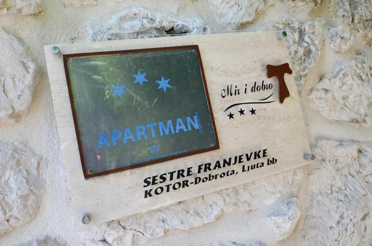 Tau Mir I Dobro Lejlighed Kotor Eksteriør billede